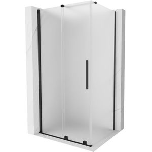 Mexen - Velar Duschkabine Schiebetür 100 x 120 cm, Matt, Schwarz - 871-100-120-31-70