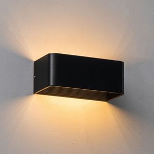 Kosilum - led Wandleuchte schwarz kompatibel mit Dimmer - Quadra