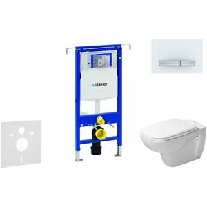 Duofix - Vorwandinstallationsset, wc mit Sitz, D-Code, randlos, SoftClose, Betätigungsplatte Sigma50, Alpinweiß 111.355.00.5 NH8 - Geberit