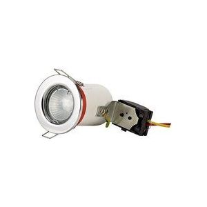 Inspired Lighting - Inspired Deco - Agni - Feste Brandschutz-Einbauleuchte, poliertes Chrom, GU10, IP20