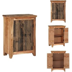 Vidaxl - Sideboard 55x33x75 cm Massivholz Akazie und Altholz - Holz Sideboard - Akasienholzmöbel - Wohnzimmertisch - Landhaus Stil - Vintage Sideboard