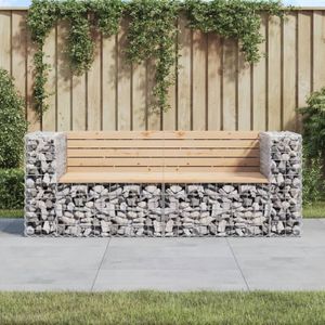 Vidaxl - Gartenbank aus Gabionen 184x71x65,5 cm Massivholz Kiefer