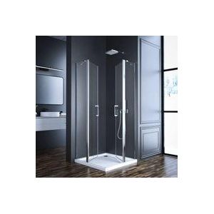 Boromal - Duschkabine 90x120cm Eckeinstieg mit Pendeltüren aus 5mm NANO-Beschichtung esg Glas Duschabtrennung Scharniertür Duschkabine Eckeinstieg