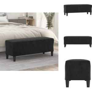 Vidaxl - Sitzbank Schwarz 100x35x41 cm Samt - Sitzbank - Samtsofa - Schwarze Couch - Lounge Möbel - Flurbank