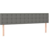 Kopfteile 2 Stk. Dunkelgrau 80x5x78/88 cm Stoff Vidaxl