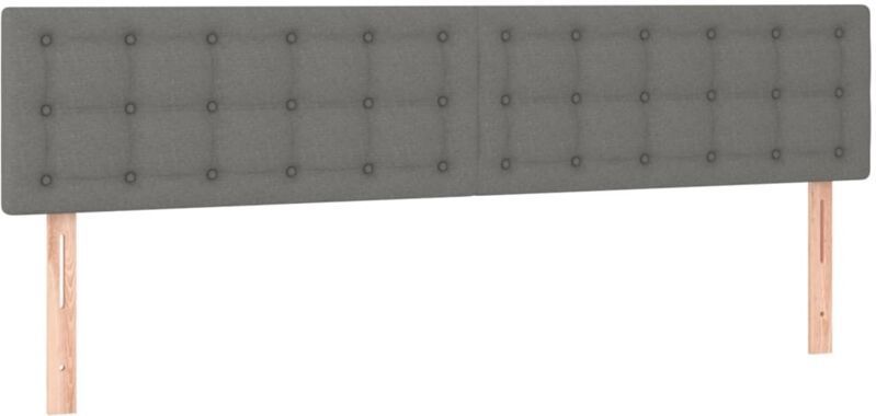 Kopfteile 2 Stk. Dunkelgrau 80x5x78/88 cm Stoff Vidaxl