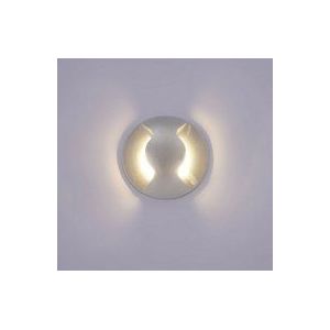 Basilio - Moderne LED-Außenwandleuchte Silber, Warmweiß 3000K 300lm, IP44 - Italux