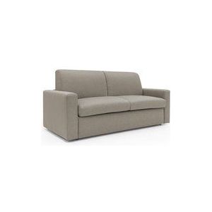 Divani.store - Kansas Schlafsofa mit 20 cm hohen Matratze aus wasserfestem Baumwollmischgewebe T13 212 cm (mat. 160x197) taupe