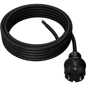 AWTOOLS CABLE WITH PLUG DE 2 m 3x1.0 BLACK H05VVV-F