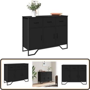 Vidaxl - Sideboard Schwarz 97x32,5x74,5 cm Holzwerkstoff