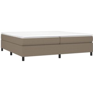 Vidaxl - Boxspringbett mit Matratze Taupe 200x200 cm Stoff