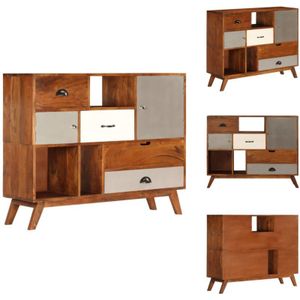 Vidaxl - Sideboard 115x35x86 cm Massivholz Akazie - Holz Sideboard - Wohnzimmer Dekoration - Akzente Für Wohnraum - Massives Akazienholz - Vintage