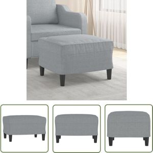 The Living Store - Fußhocker Hellgrau 60x50x41 cm Stoff - Sitzsack - Fußhocker - Beistelltisch - Grau - Hellgrau