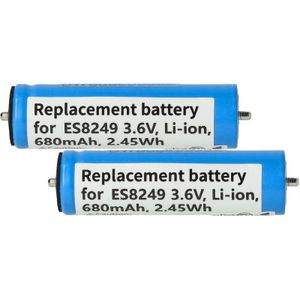 Vhbw - 2x Akku kompatibel mit Panasonic ESLT41, es-lt 4N, ES-LT50, ES-LT41, ES-LT4N, ESLT4N Rasierer (680 mAh, 3,6 v, Li-Ion)