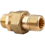 Viega Rotguss Verschraubung AG/AG 3/8 Zoll - Typ 3334 - flachdichtend