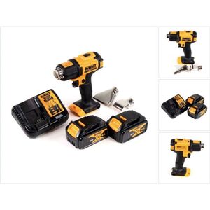 Dce 530 M2 Akku Heißluftpistole 18V 530°C + 2x Akku 4,0Ah + 1x Lader + Flächen- und Reflektordüse - Dewalt