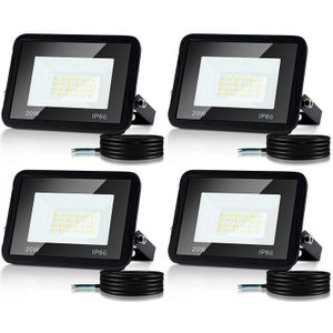Swanew - 20W 5x led Fluter led Strahler Wasserdicht Flutlicht Außenstrahler Outdoor-Sicherheitsleuchte für Garten Garage Warmweiß