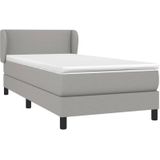 Vidaxl - Boxspringbett mit Matratze Hellgrau 80x200 cm Stoff
