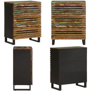 Vidaxl - Sideboard 60x34x75 cm Massivholz Akazie - Industrielles Design - Massivholzmöbel - Akasienmöbel - Sideboard - TV-Schreibtisch - Home & Living