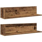 Vidaxl - Wandregale 2 Stk. Altholz-Optik 75x16,5x16,5 cm Holzwerkstoff