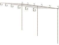 Garten-Pergola Antik-Braun 6x3x2,5 m Eisen Vidaxl