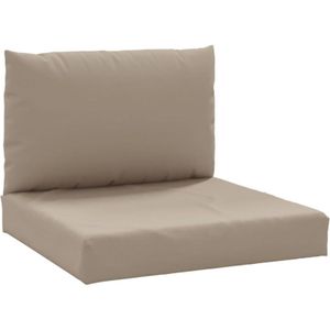 Palettenkissen 2-tlg. Taupe Oxford-Gewebe vidaXL