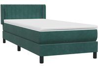 Boxspringbett mit Matratze Dunkelgrün 90x220 cm Samt vidaXL