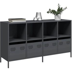 Sideboard Anthrazit 135x39x73,5 cm Kaltgewalzter Stahl
