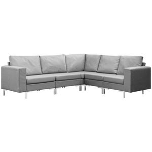 Vidaxl - 5-tlg. Sofagarnitur Stoff Hellgrau