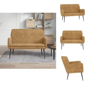 Vidaxl - Sitzbänke - Living Sitzbank Braun 108x79x79 cm Samt - Braun