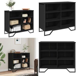 Sideboard Schwarz 91x35,5x74,5 cm Holzwerkstoff - Vidaxl