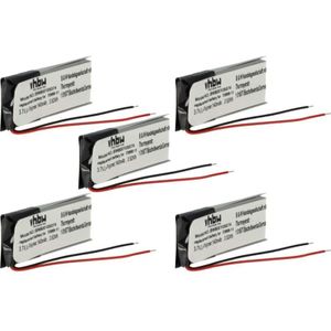 5x Akku Ersatz für jbl GSP051230 für Wireless Headset Kopfhörer (140 mAh, 3,7 v, Li-Polymer) - Vhbw