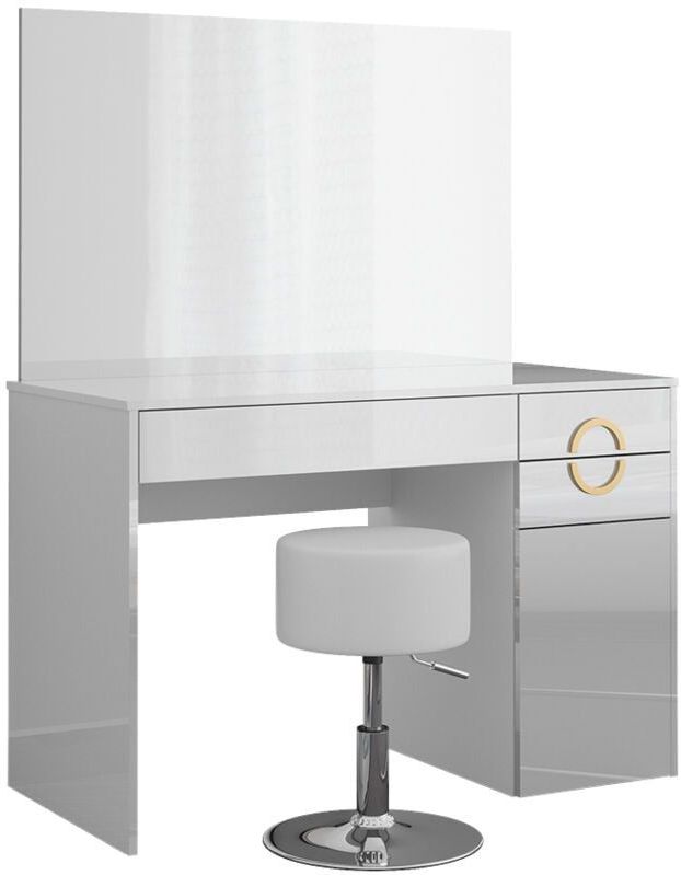 Schminktisch Adela, Weiß, 115 cm mit Hocker Vicco