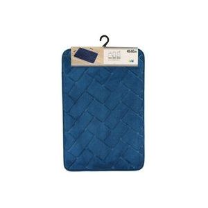 Tendance - Brick relief polyester teppich 40x60cm - marineblau