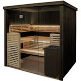 Harvia - Fenix 1620S Sauna Saunakabine aus Fichte schwarz Indoor-Sauna 206 x 160 x 201 cm