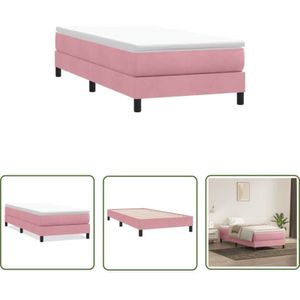 VidaXL Boxspringbett ohne Matratze Rosa 80x210 cm Samt