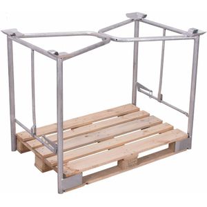 VARIOfit Palettenaufsatz Typ 65k mit Klemmvorrichtung aus verzinktem Stahl 1200x1000mm Maße, 1000mm Höhe