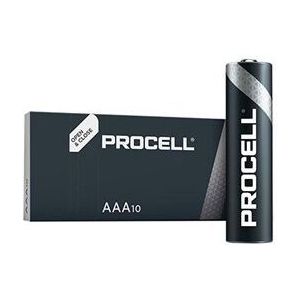 Schachtel mit 10 lr03 aaa alkalischen industriellen Duracell Procell-Batterien