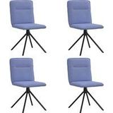 Vidaxl - Esszimmerstühle 4 Stk. Jeansblau Stoff