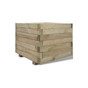 Hochbeet 50x50x40 cm Holz Quadratisch vidaXL