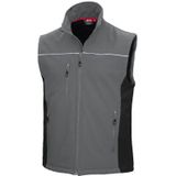 Nitras - motion tex light, Softshellweste grau / schwarz m 7162-M