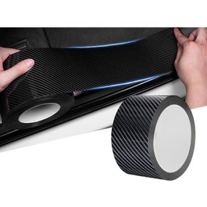 Linghhang - 5 cm x 10 m 5D-Karbonfaser-Kantenschutzfolie für Autotüren, universeller Autostoßstangen-Schutzaufkleber für kratzfeste Türkantenfolie