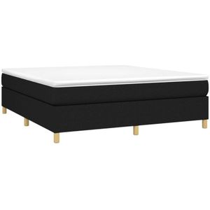 Vidaxl - Boxspringbett mit Matratze Schwarz 160x200 cm Stoff