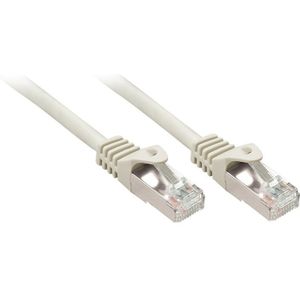 Lindy - 48390 RJ45 Netzwerkkabel, Patchkabel cat 5e f/utp 0.50 m Grau mit Rastnasenschutz 1 St.