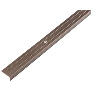 Treppenkanten-Schutzprofil, Alu bronze elox., LxBxHxS 2000x25x10x1,5mm - Alberts