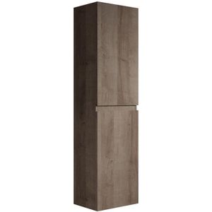 Badplaats - Badezimmer Schrank Angela 150cm Braun Eiche – Regal Schrank Hoch