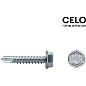 Schachtel mit 100 Einheiten verzinkter Sechskantbohrer Ø5,5 x 63 mm