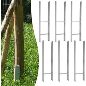 SWANEW 6x Pfostenanker ergolen Pergolen Stützenfuß Zaunträger Anker für Carports Pfahlbauten Wildtürme Zäune Pergola 141MM