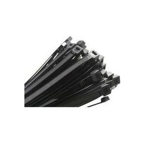 Kabelbinder 200 x 2,5 mm, Kabelbinder, Rilsan-Nylon-Kabelbinder, Kabelbinder 200 mm, Schwarz, Packung mit 1000 Stück.