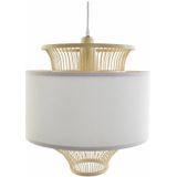 Deckenleuchte dkdhomedecor white polyester bamboo (40 x 40 x 52 cm)